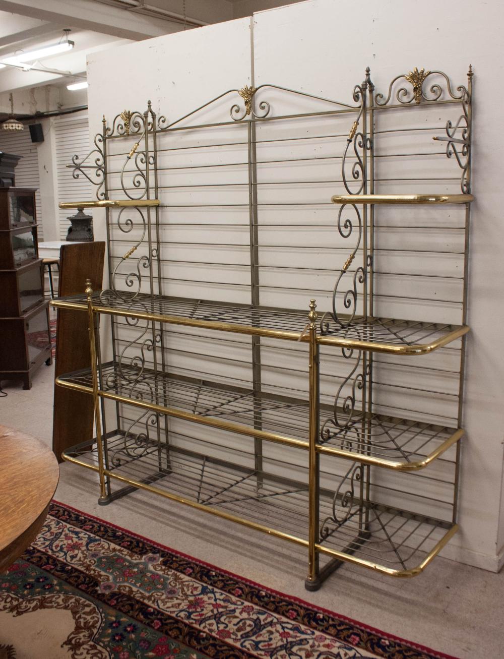 LARGE FRENCH IRON AND BRASS BAKER'S