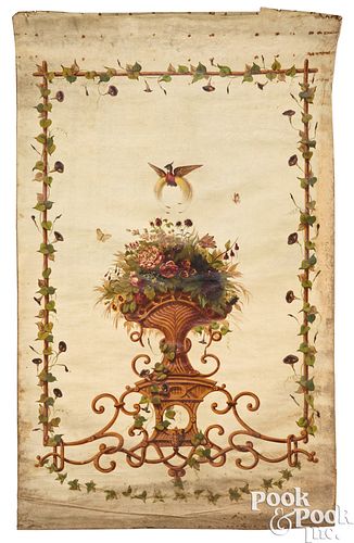 LARGE FRENCH OIL ON LINEN WALL