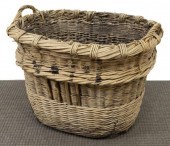 LARGE FRENCH OVAL WICKER GRAPE