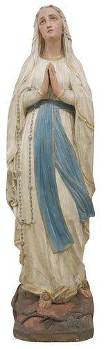 LARGE FRENCH PLASTER RELIGIOUS