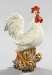 Large French Polychromed Potte