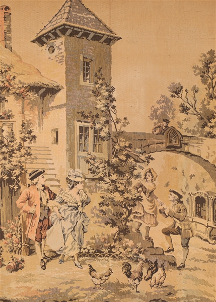 Large French rococo tapestry