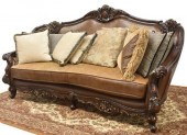 LARGE FRENCH STYLE UPHOLSTERED