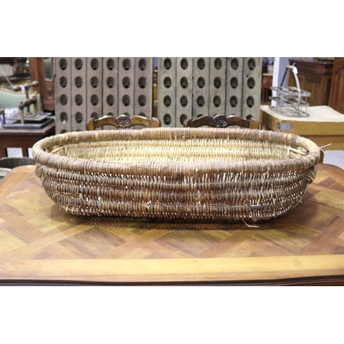 Large French twin handled woven