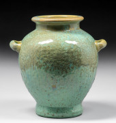LARGE FULPER POTTERY GREEN CRY