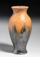 LARGE FULPER POTTERY ORANGE &
