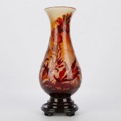 LARGE GALLE CAMEO GLASS VASEEm