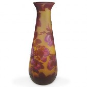 LARGE GALLE STYLE GLASS VASEDE