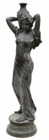 LARGE GARDEN BRONZE, WOMAN WIT