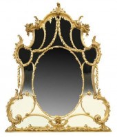 LARGE GEORGE III  GILTWOOD OVE