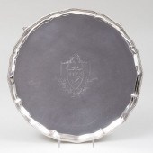 LARGE GEORGE III SILVER SALVER
