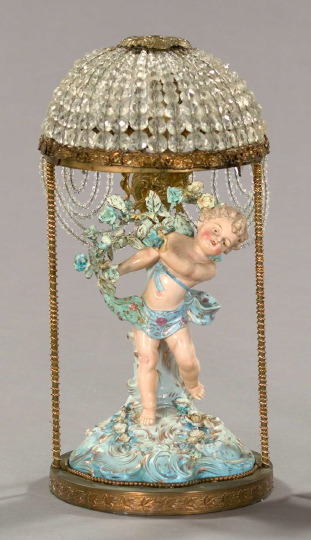 Large German Polychromed and