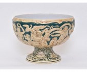 Large German porcelain wassail
