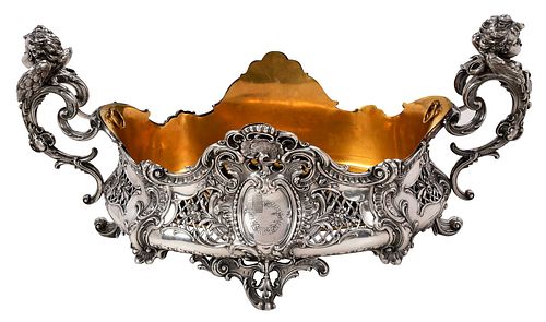 LARGE GERMAN SILVER CENTERBOWL WITH