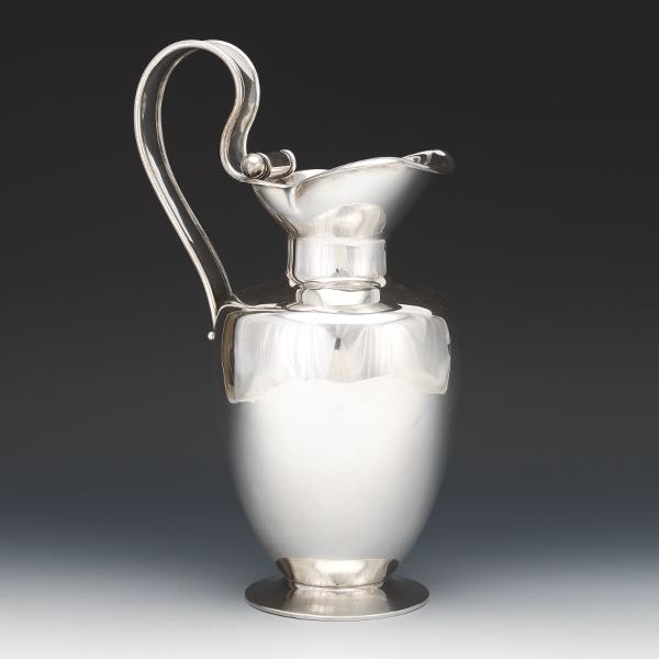 LARGE GERMAN STERLING SILVER EWER