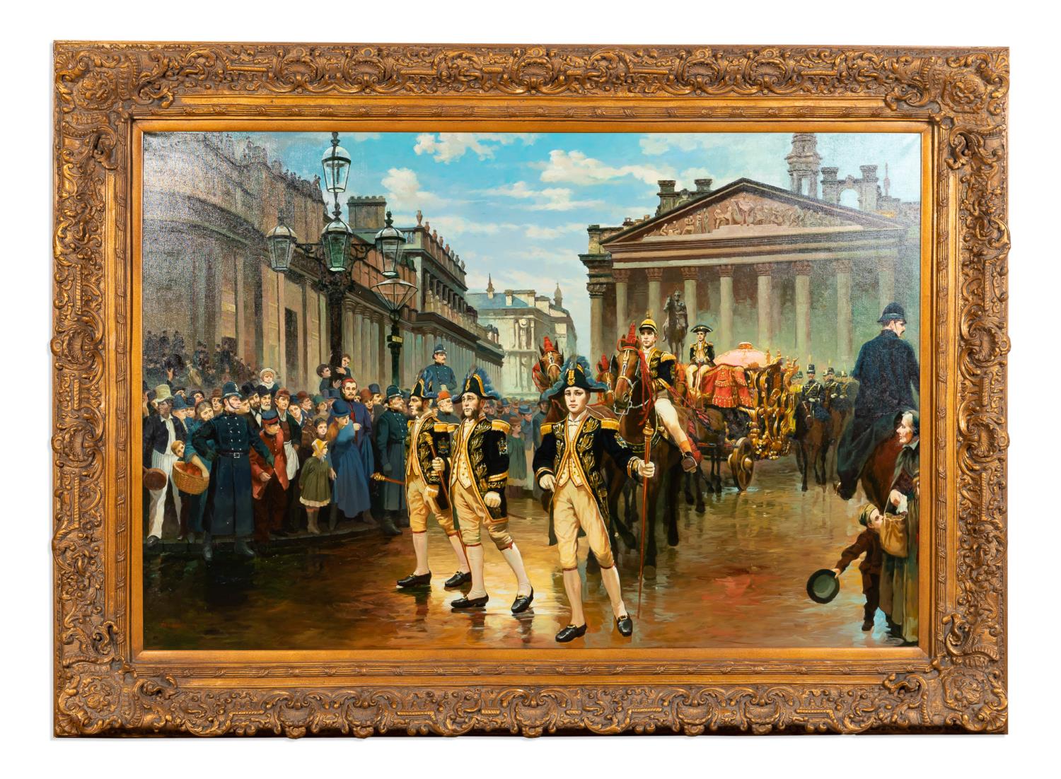 LARGE GILT FRAMED ROYAL