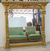 LARGE GILT HALL MIRROR OR MANT