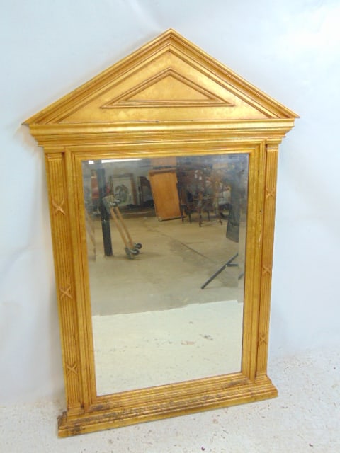 LARGE GILT MIRROR WITH PAGODA