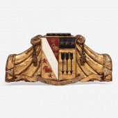 LARGE GILT & POLYCHROMED WOODE