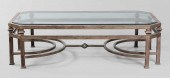 Large Glass and Painted Metal