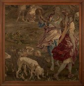 Large Gobelins Tapestry Panel