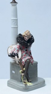 LARGE GOLDSCHEIDER FIGURAL TAB