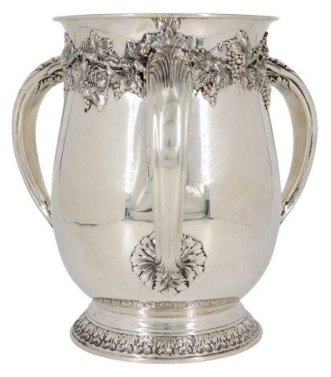 LARGE GORHAM STERLING THREE-HANDLED