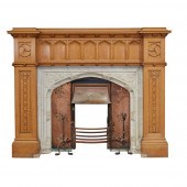 LARGE GOTHIC REVIVAL OAK AND W