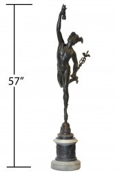 LARGE GRAND TOUR BRONZE MERCUR