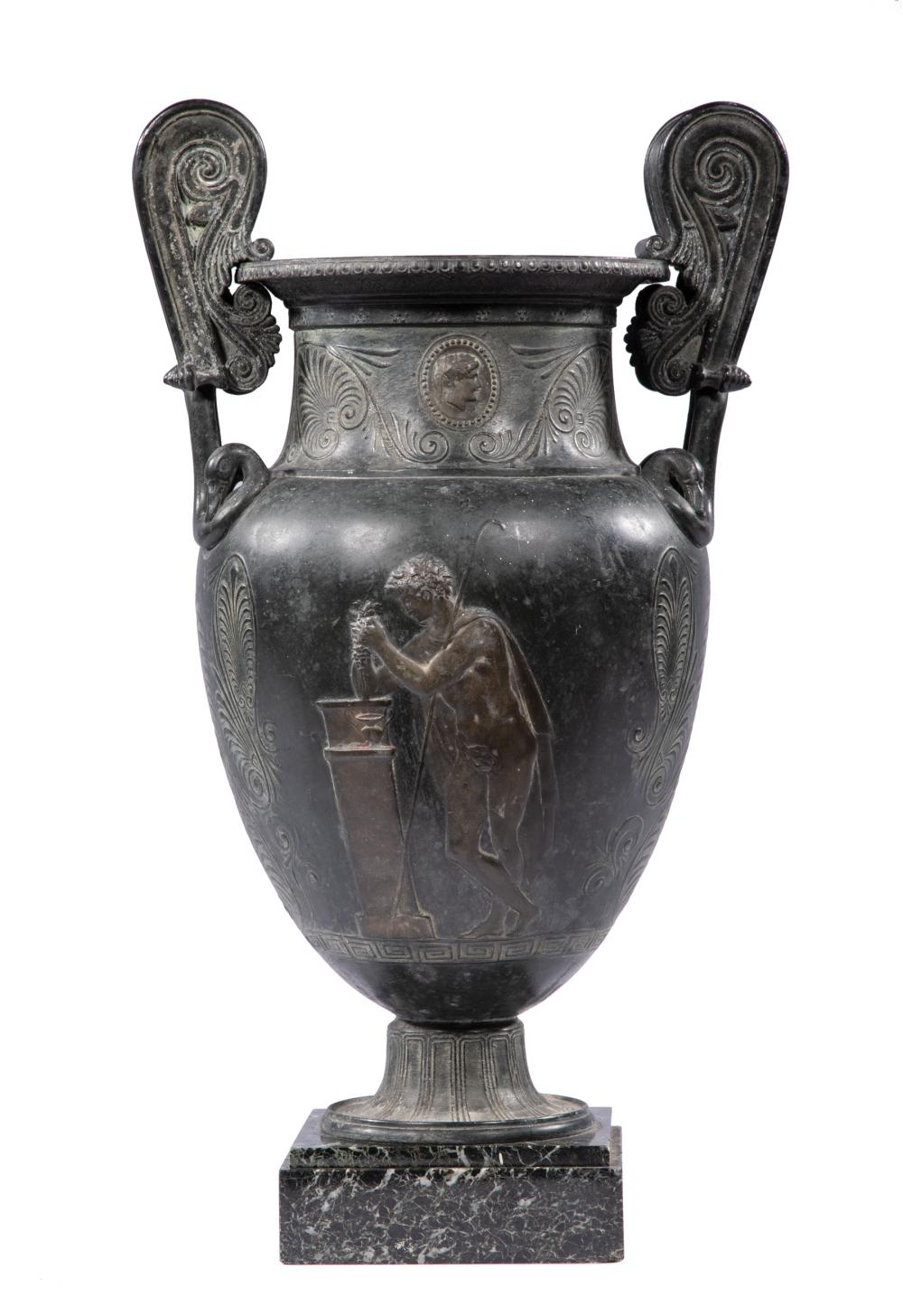 LARGE GRAND TOUR BRONZE URNLarge