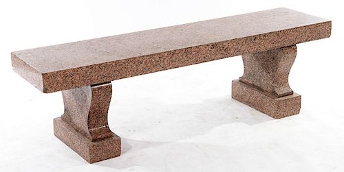 LARGE GRANITE MODERNIST BENCH CIRCA