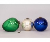 Large green glass egg German k