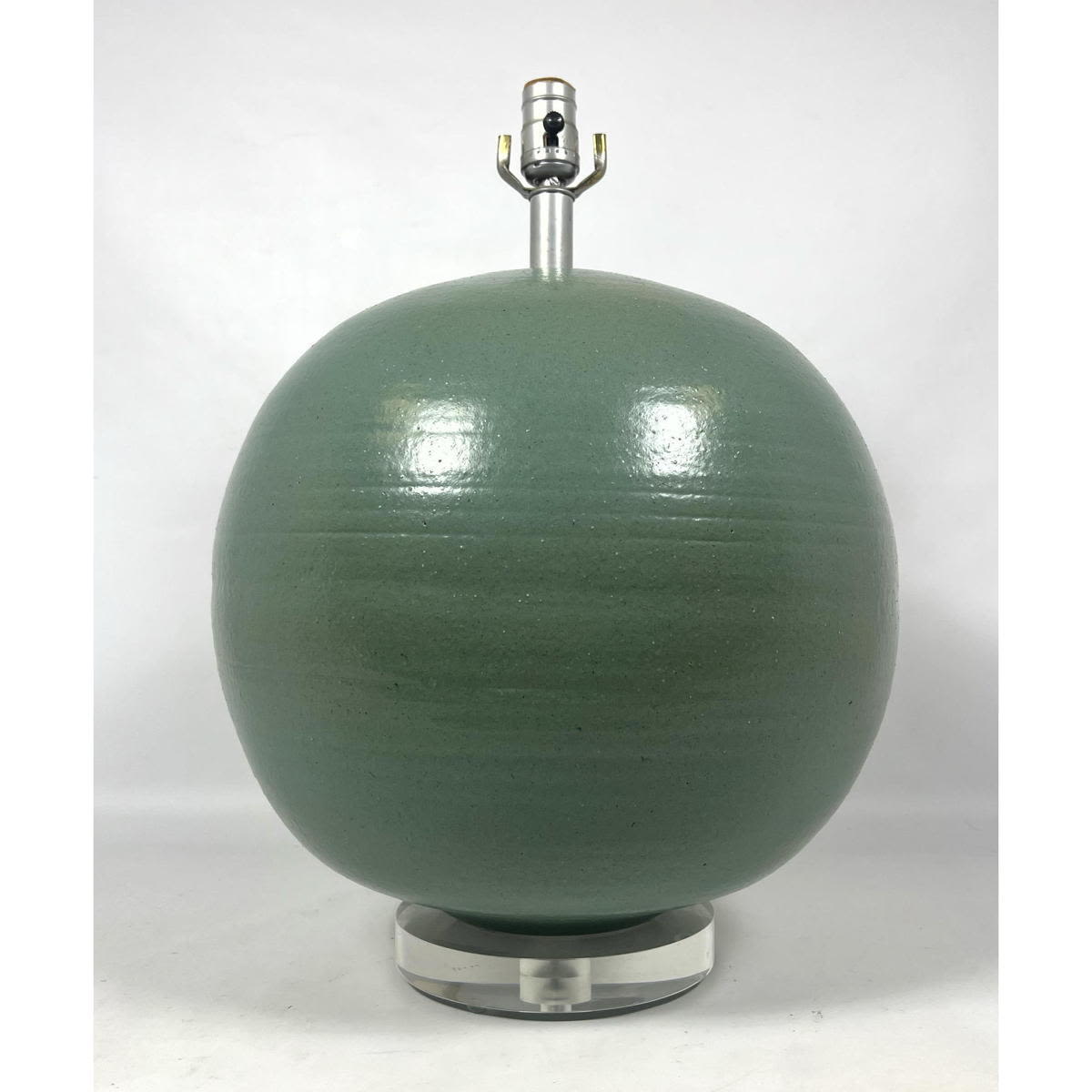 Large Green Glazed Ball Pottery