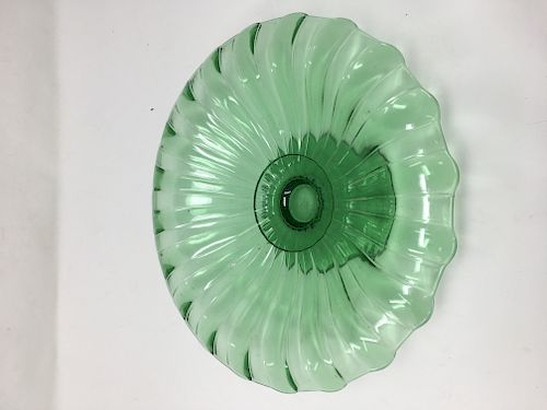 LARGE GREEN HEISEY BOWLLarge