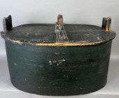 LARGE GREEN PAINT & CHIP CARVE