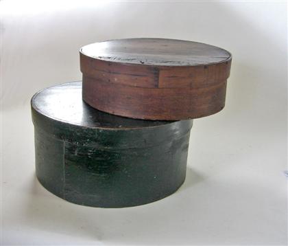 Large green-painted pantry box   