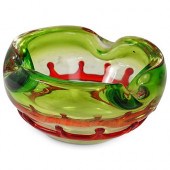 LARGE GREEN & RED GLASS CIGAR