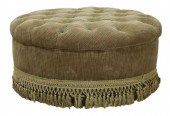 LARGE GREEN UPHOLSTERED BUTTON