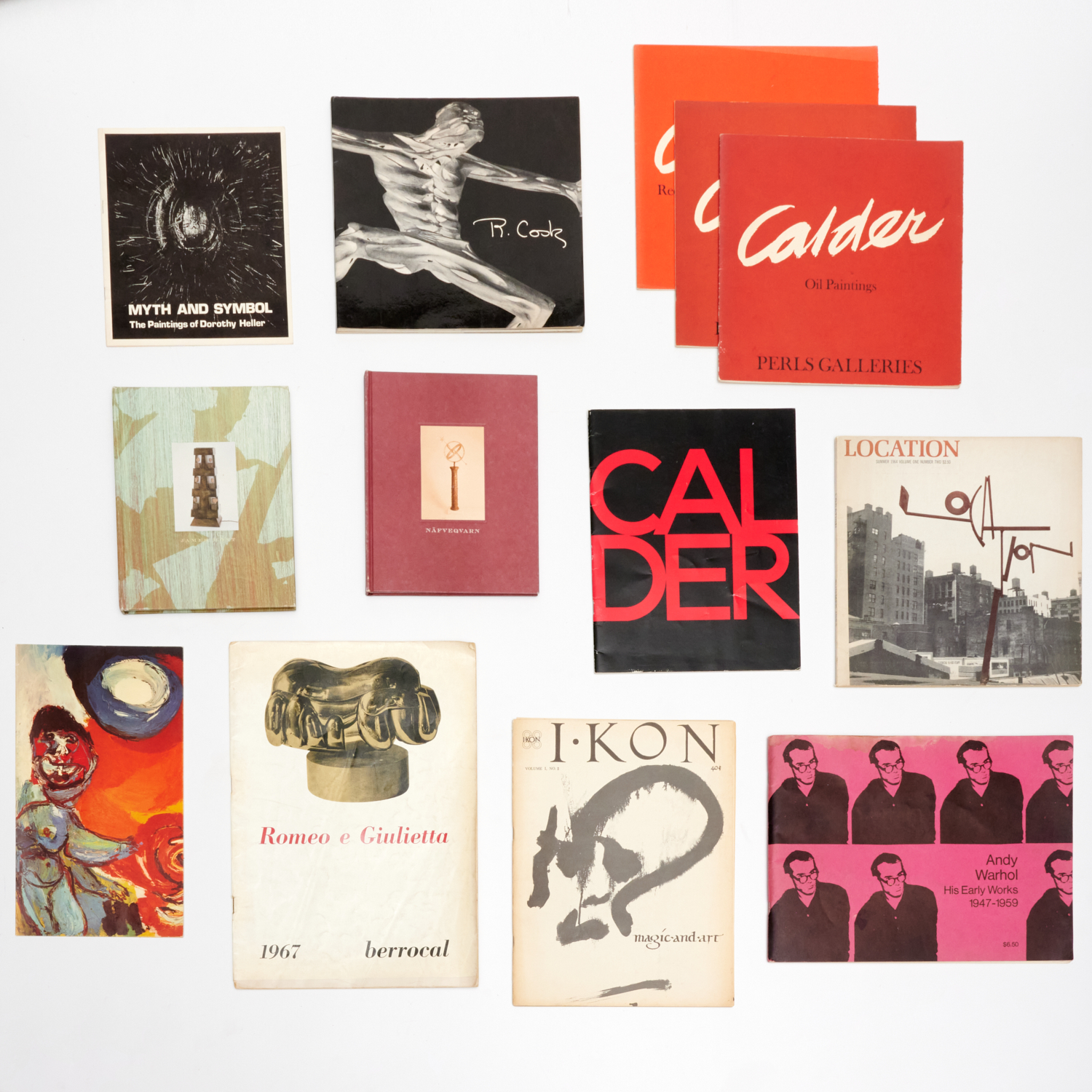 LARGE GROUP ARTIST CATALOGS AND