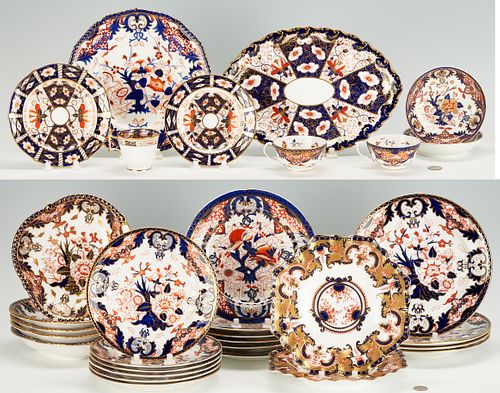 LARGE GROUP ENGLISH IMARI PATTERN