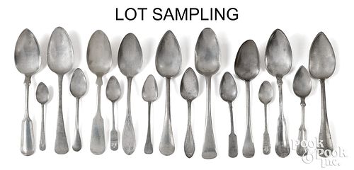LARGE GROUP OF ANTIQUE PEWTER