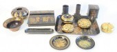LARGE GROUP OF BLACK LACQUER,