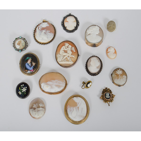 Large Group of Cameo Jewelry Plus