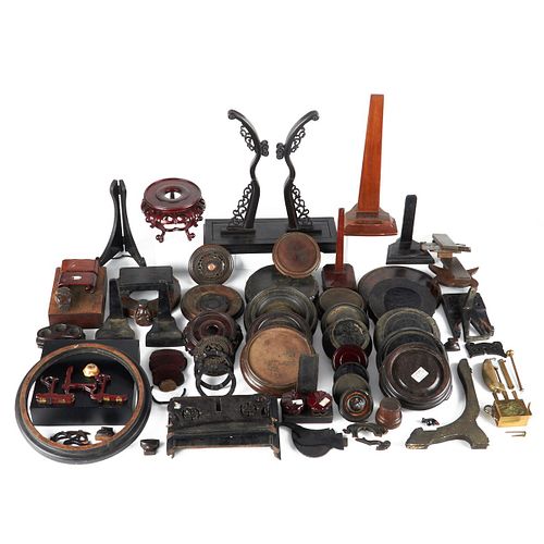 LARGE GROUP OF CHINESE WOODEN