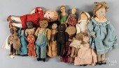 LARGE GROUP OF CLOTH DOLLSLarg