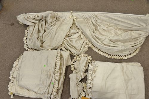 LARGE GROUP OF CURTAINS, ALONG WITH