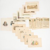 LARGE GROUP OF HAND-COLORED EN