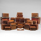 LARGE GROUP OF LEATHER BOUND B