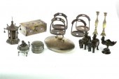 LARGE GROUP OF METALWARE.  Asi