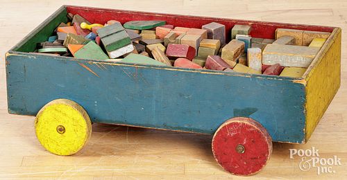 LARGE GROUP OF PAINTED WOOD